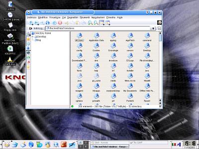Knoppix 3.2 in azione